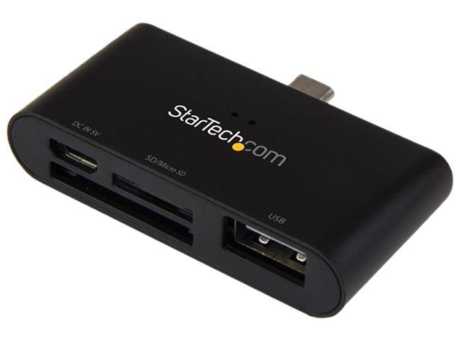 StarTech.com On-The-Go USB Card Reader for Mobile Devices Supports SD SDHC SDXC MMC and Micro SD Memory Card (FCREADU2OTGB)