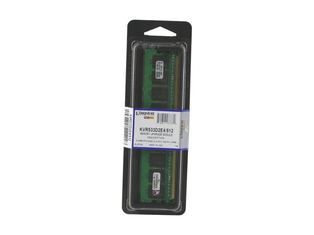 Kingston ValueRAM 512MB 240-Pin DDR2 SDRAM ECC Unbuffered DDR2 533 (PC2 4200) Server Memory Model KVR533D2E4/512