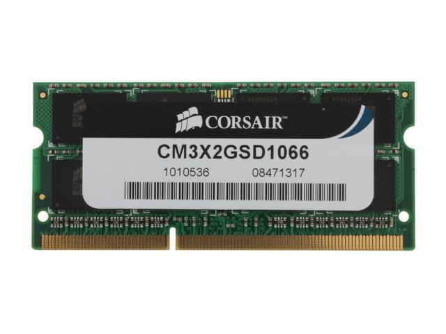 CORSAIR ValueSelect 2GB 204-Pin DDR3 SO-DIMM DDR3 1066 (PC3 8500) Laptop Memory Model CM3X2GSD1066 