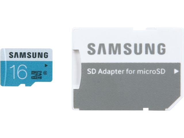 SAMSUNG 16GB microSDHC Flash Card With Adapter Model MB-MS16DA/AM