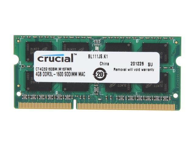Crucial 4GB DDR3 1600 (PC3 12800) Memory for Apple Model CT4G3S160BM