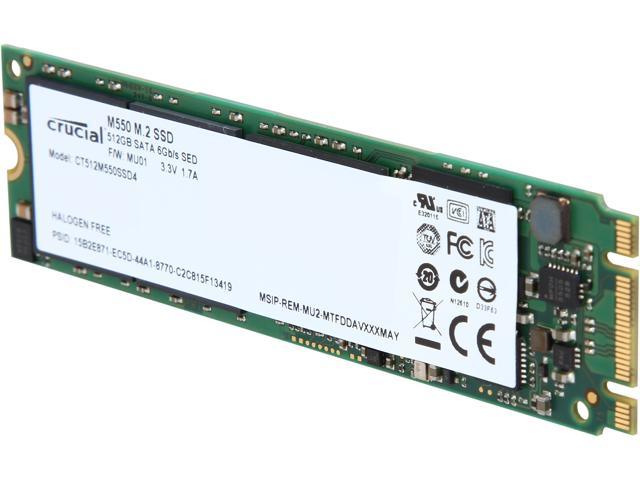 Crucial M550 M.2 Type 2280 512GB SATA 6Gb/s MLC Internal Solid State