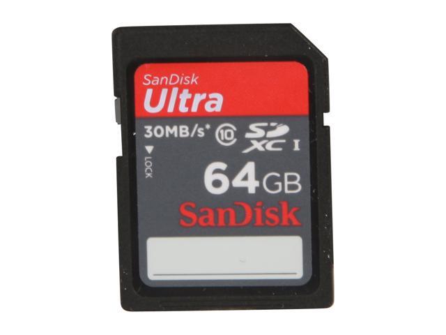 SanDisk Ultra 64GB Secure Digital Extended Capacity (SDXC) Flash Card Model SDSDU-064G-A11
