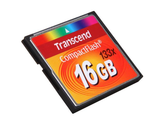 Transcend 16GB Compact Flash (CF) Flash Card Model TS16GCF133