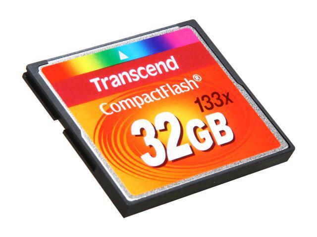 Transcend 32GB Compact Flash (CF) Flash Card Model TS32GCF133