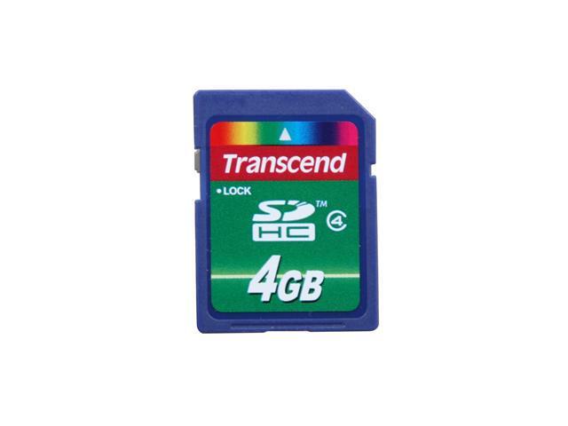 Transcend 4GB Secure Digital High-Capacity (SDHC) Flash Card Model TS4GSDHC4