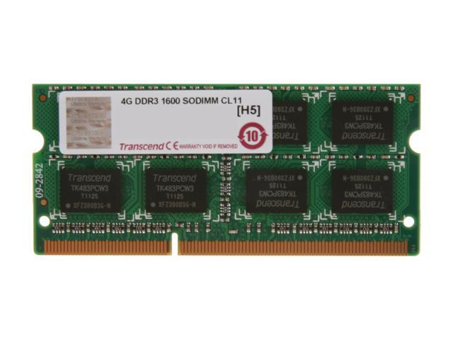 Transcend JetRam 4GB 204-Pin DDR3 SO-DIMM DDR3 1600 (PC3 12800) Laptop Memory Model JM1600KSN-4G