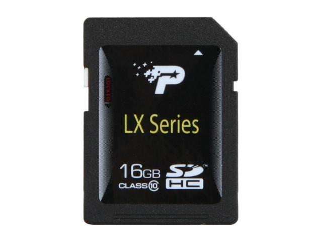 Patriot LX 16GB Secure Digital High-Capacity (SDHC) Flash Card Model PSF16GSDHC10 