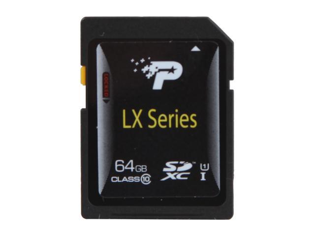 Patriot LX 64GB Secure Digital Extended Capacity (SDXC) Flash Card Model PSF64GSDXC10 