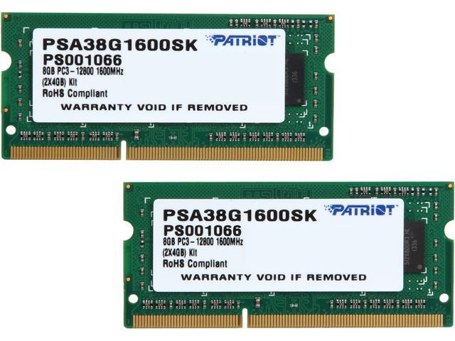 Patriot Memory Signature Apple Line 8GB (2 x 4GB) 204-Pin DDR3 SO-DIMM DDR3 1600 (PC3 12800) Memory for Apple Model PSA38G1600SK