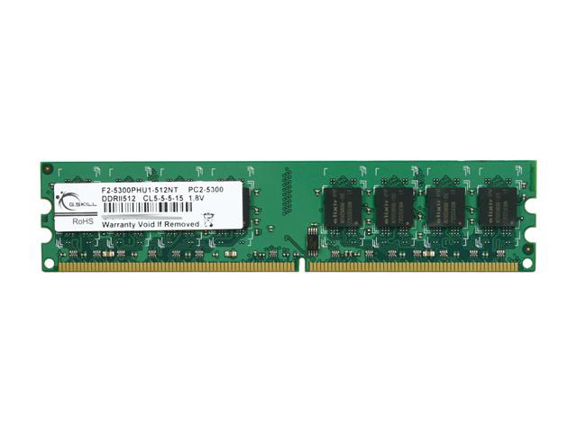 G.SKILL 512MB 240-Pin DDR2 SDRAM DDR2 667 (PC2 5300) Desktop Memory Model F2-5300PHU1-512NT