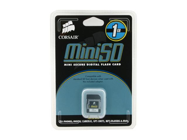 CORSAIR 1GB MiniSD Flash Card Model CMFSDMINI-1GB