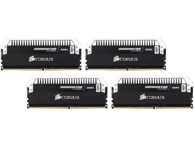 CORSAIR Dominator Platinum 32GB (4 x 8GB) 288-Pin DDR4 SDRAM DDR4 2666 (PC4 21300) Desktop Memory Model CMD32GX4M4A2666C15