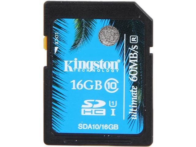 Kingston 16GB Secure Digital High-Capacity (SDHC) Ultimate Flash Card Model SDA10/16GB