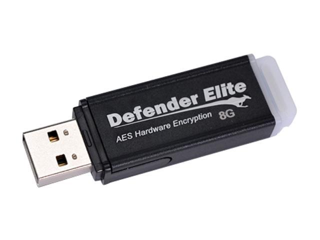   Defender Elite 8GB USB 2.0 Flash Drive Hardware based encryption  hardware based encryption