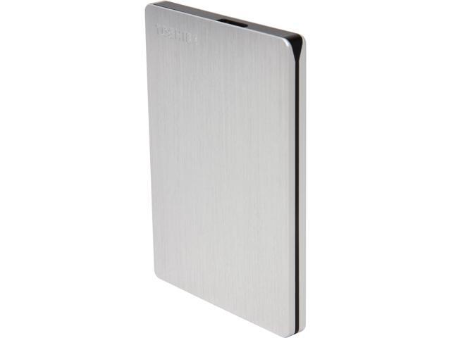 TOSHIBA 500GB Canvio Slim II Portable Hard Drive USB 3.0 Model HDTD205XS3D1 Silver