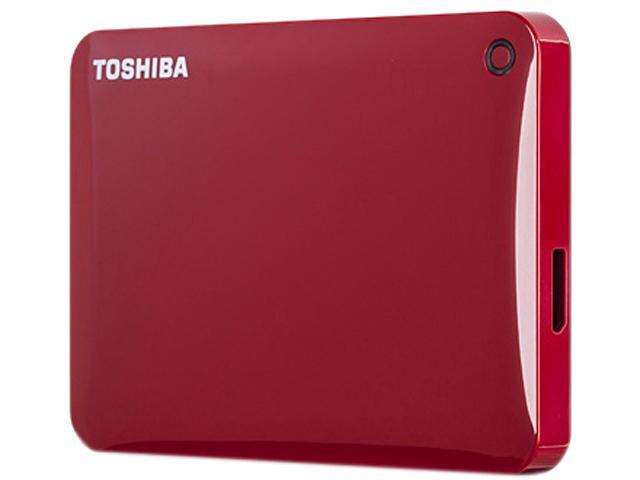 TOSHIBA 500GB Canvio Connect II Portable Hard Drive USB 3.0 Model HDTC805XR3A1 Red 