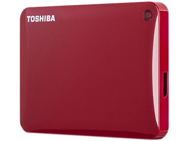 TOSHIBA 2TB Canvio Connect II Portable Hard Drive USB 3.0 Model HDTC820XR3C1 Red 