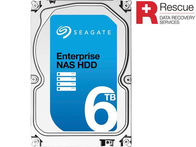 Seagate Enterprise NAS ST6000VN0011 6TB 7200 RPM 128MB Cache SATA 6.0Gb/s 3.5" Internal Hard Drive + Rescue Data Recovery ...