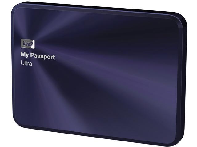 WD 1TB Blue-Black My Passport Ultra Metal Edition Portable External Hard Drive - USB 3.0 - WDBTYH0010BBA-NESN