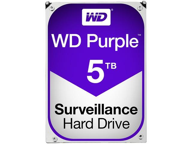 WD Purple WD50PURX 5TB IntelliPower 64MB Cache SATA 6.0Gb/s 3.5" Internal Surveillance Hard Drive Bare Drive 