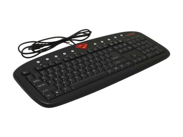 i-rocks Superman Returns Multimedia SP-6000-BK Black 104 Normal Keys 10 Function Keys USB Wired Standard Keyboard