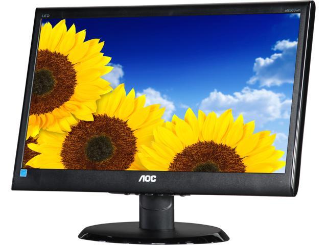 AOC e950Swn Black 18.5" 5ms Widescreen LED Backlight LCD Monitor 200 cd ...