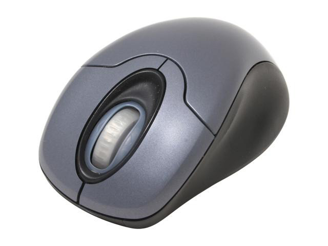Microsoft K80-00065 Silver/Black 3 Buttons Tilt Wheel RF Wireless Optical Mouse - OEM