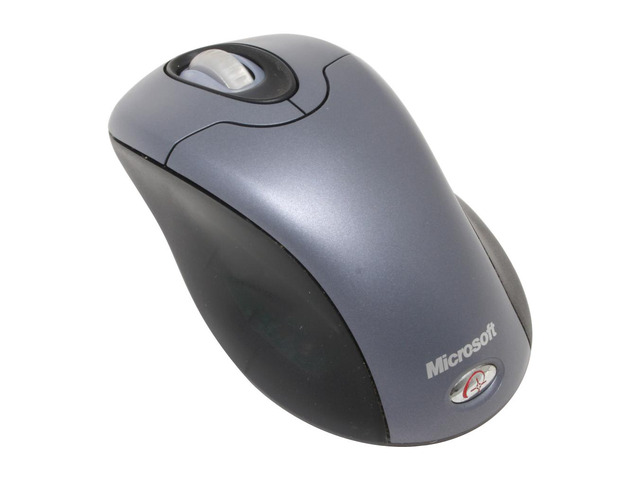 Microsoft K80-00065 Silver/Black 3 Buttons Tilt Wheel RF Wireless Optical Mouse - OEM