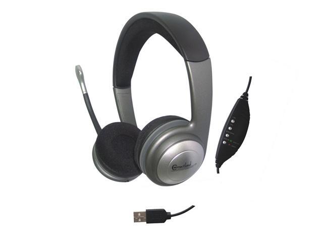 Connectland CM-5008-U USB Connector Circumaural Ear Hook Stereo Headset