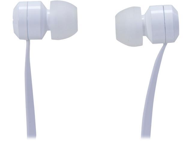 Tenqa White Bullseyes White Aluminum Earbuds with Mic and Remote