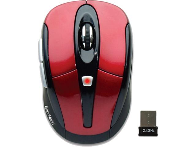 GEAR HEAD MP2750RED Red USB RF Wireless Optical Mouse