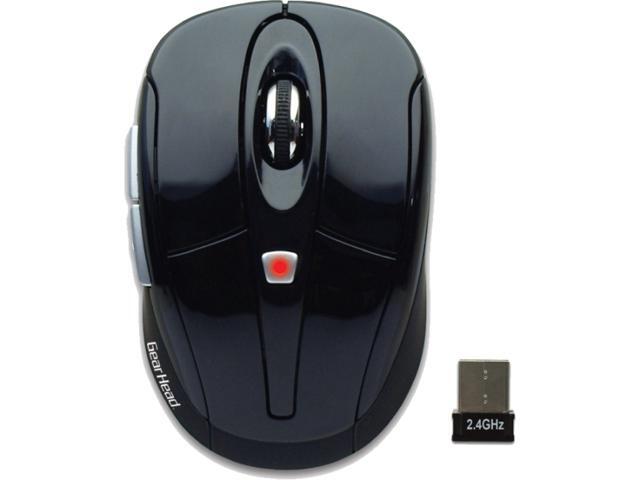 GEAR HEAD MP2850BLK Black USB RF Wireless Optical Mouse