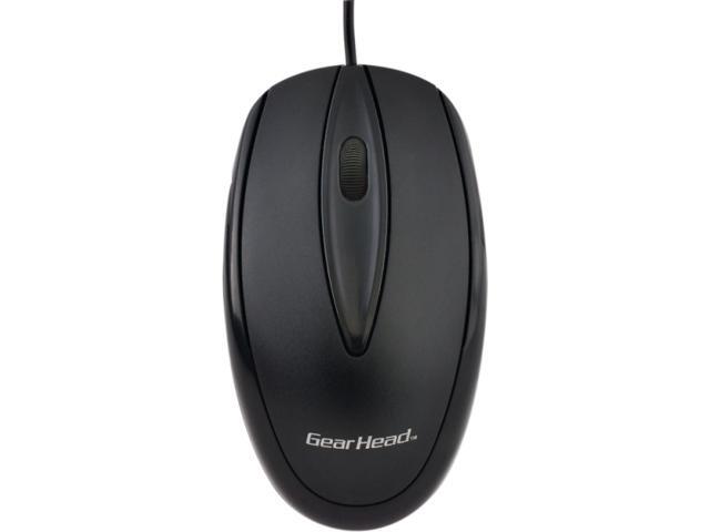 GEAR HEAD OM3400U Black Wired Optical Mouse
