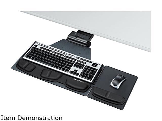 Fellowes 8035901 Professional Corner Executive Keyboard Tray, 19 x 14-3/4, Black