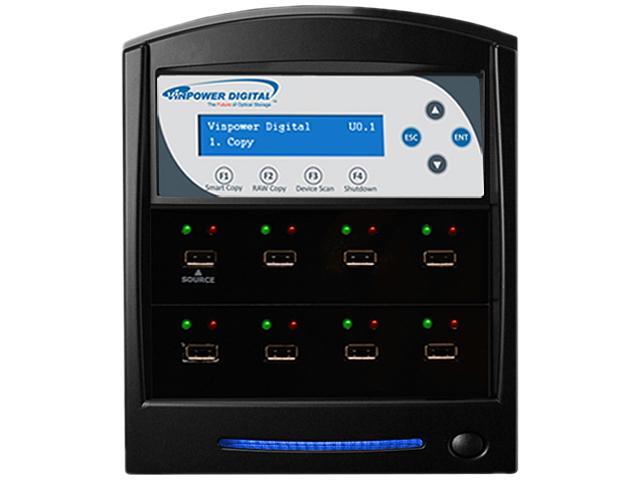 VINPOWER Black 1 to 7 1:7 USBShark Flash Memory Duplicator Model USBSHARK-7T-BK 