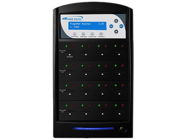 VINPOWER 1 to 15 128M Buffer Memory SDShark SD & MicroSD Duplicator Model SDShark-15T-BK