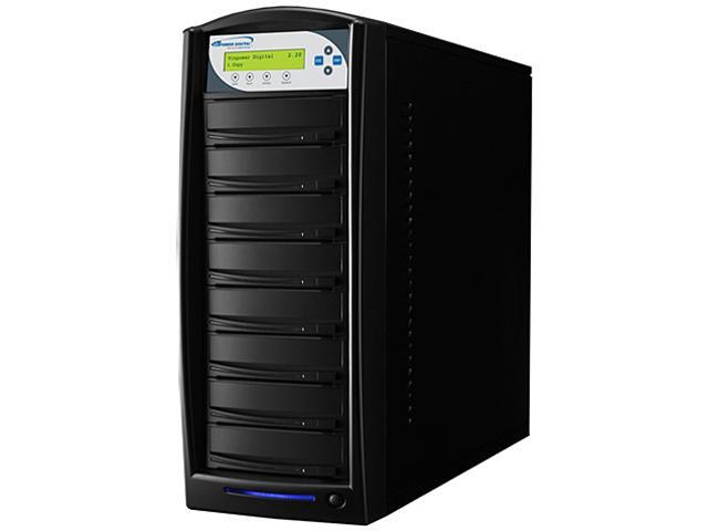 VINPOWER Black 1 to 7 SharkCopier DVD CD Disc Duplicator Tower with 320GB Hard Drive Model Shark-S7T-SNY-BK 