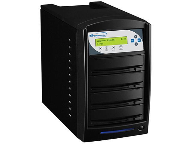 VINPOWER Black 1 to 3 SharkCopier DVD CD Disc Duplicator Tower with 320GB Hard Drive Model Shark-S3T-SNY-BK 