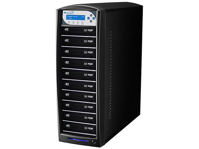 VINPOWER Black 1 to 10 128M Buffer Memory SharkBlu Blu-ray DVD CD Disc Duplicator + 500GB HDD + USB 3.0 CopyConnect Model ...