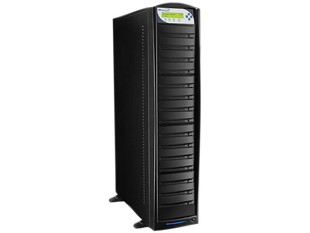 VINPOWER Black 1 to 15 SharkCopier Daisy Chain 15 Target DVD CD Duplicator Tower with 320GB Hard Drive Model Shark-S15T-DC-BK