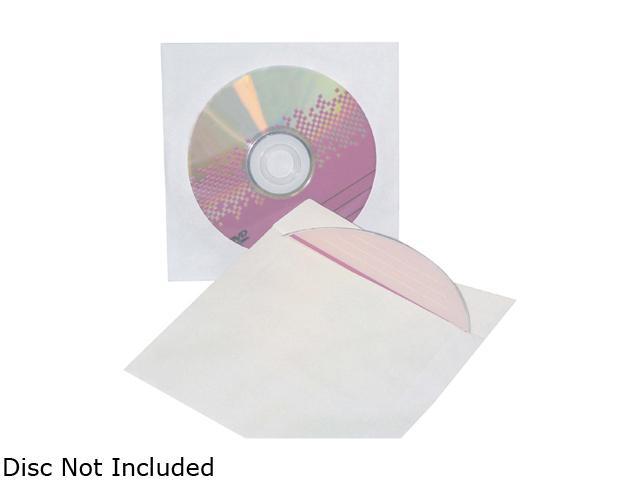 inland 2851 Pro EZ CD DVD White Paper Sleeve 200-Pack