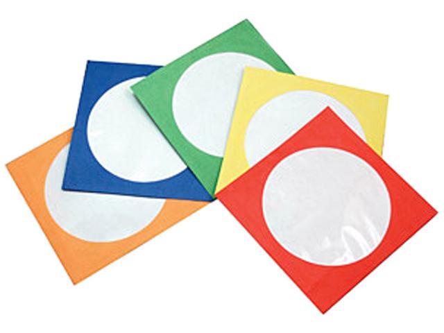 inland 2857 Pro CD DVD Paper Color Sleeves 100-Pack