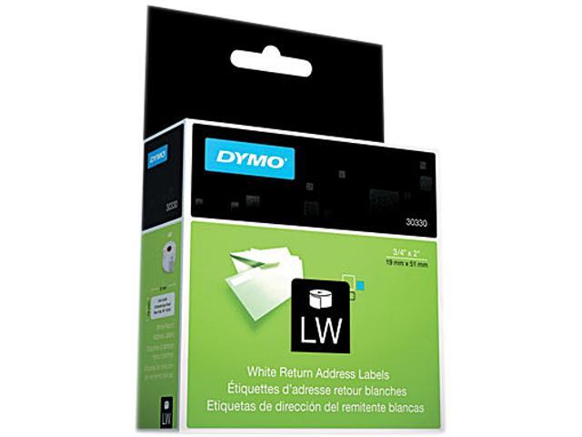 DYMO 30330 Return Address Labels, 3/4 x 2, White, 500/Box
