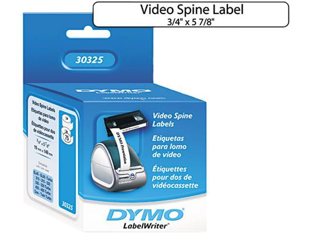 DYMO 30325 VHS/Spine Labels, 3/4 x 5-7/8, White/Blue, 150/Box