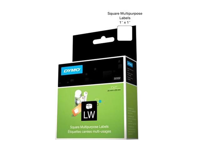Dymo 30332 Multipurpose Label 1" Width x 1" Length - 1 Roll - 750/Roll - Direct Thermal - White
