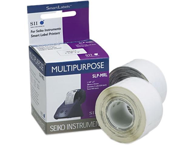 Seiko Self-Adhesive Multiuse Labels, 1-1/8 x 2, White, 440/Box