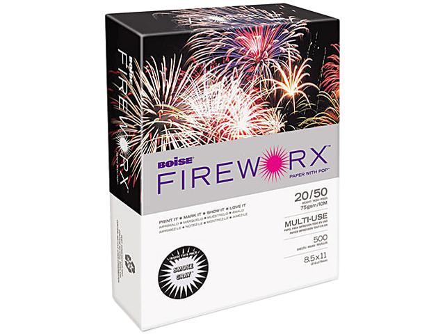 Boise MP2201-GY FIREWORX Colored Paper, 20lb, 8-1/2 x 11, Smoke Gray, 500 Sheets/Ream