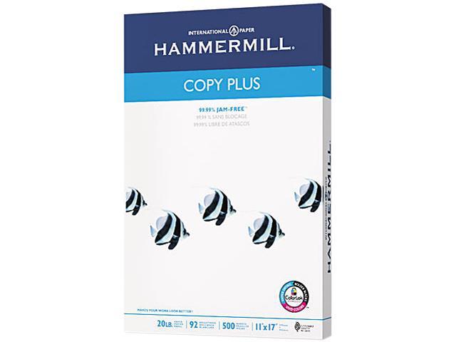 Hammermill 10502-3 Copy Plus Copy Paper, 92 Brightness, 20lb, 11 x 17, White, 500 Sheets/Ream