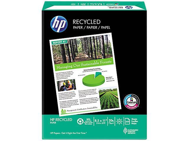 Hewlett-Packard 11210-0 Office Recycled Paper, 92 Brightness, 20lb, 8-1/2 x 11, White, 5000 Shts/Ctn